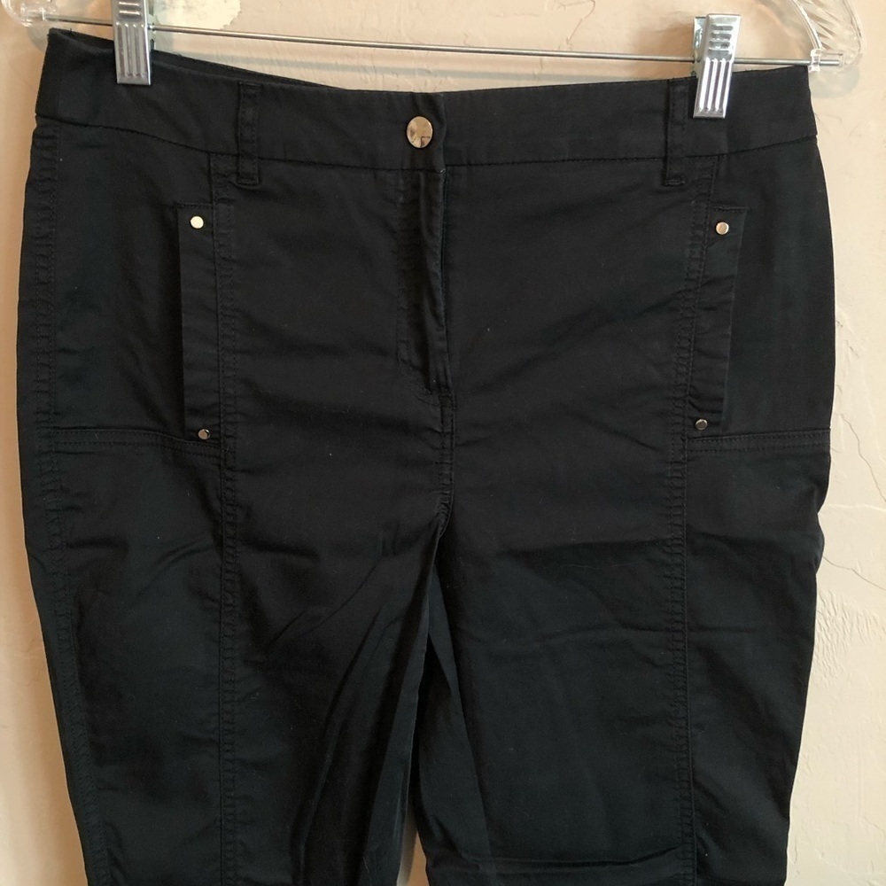 Chico’s Black Luxe Utility Convertible Ankle Pants - Picture 3 of 12